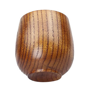 Juego de vasos de madera ecológicos Tazas de vino y café hechas a mano para té, cerveza, leche | Vasos de madera natural duraderos reutilizables - Product Image 3