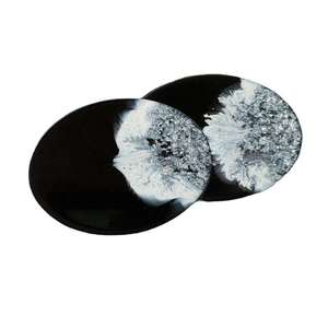 คอลเลกชั่นถาดรองแก้วเรซินดีไซน์แบบหมุนสีแอบสแตรกเหมาะสำหรับตกแต่งโต๊ะกาแฟในบ้านและของขวัญแฮนด์เมดที่สวยงาม - Product Image 1