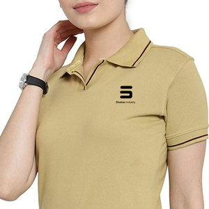Soft Comfortable Custom Unique Design Personalized Demand Logo for <b>Women</b> <b>Polo</b> <b>Shirts</b> - Product Image 5