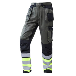 Pantalon de travail en polyester respirant et réfléchissant haute visibilité certifié CE pour la construction et l'industrie (vente en gros) - Product Image 5