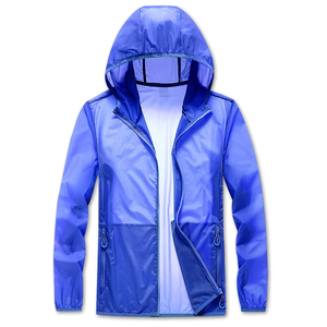 Veste coupe-vent à capuche pliable et légère, design personnalisé, en toile enduite, fermeture éclair intégrale, 2 poches latérales, coupe-vent, imperméable, unisexe - Product Image 4