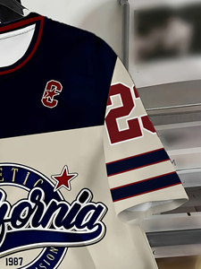 <b>Summer</b> Solid Color Printed Short Sleeved Men Casual Knitted Top Outdoor Street Casual T <b>Shirt</b> Men's T-<b>shirt</b> - Product Image 2