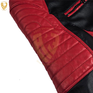 Chaqueta de cuero personalizada de alta calidad para hombre de Pakistán Chaquetas de cuero de moto de tela de lona más populares para hombres - Product Image 6
