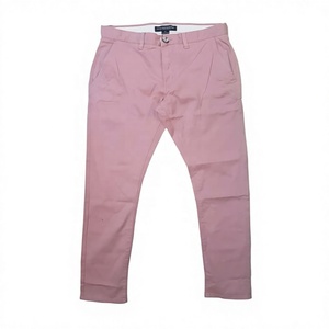 <b>White</b> <b>Men's</b> 100% Cotton Worsted Slim Fit Straight Leg Casual Office <b>Trousers</b> Custom Option Garment Dyed Pleated Front - Product Image 4