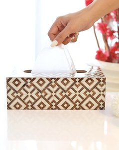 Meena ที่ใส่กล่องทิชชู่ตกแต่งสำหรับใช้ในห้องน้ำและโต๊ะเครื่องแป้งโดย faizacraft - Product Image 3