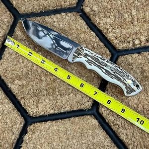 Jexmoo personnalisé fait à la main en acier inoxydable incurvé 12 pouces Skinner couteau belle poignée gaine en cuir cadeau parfait Camping chasse - Product Image 5