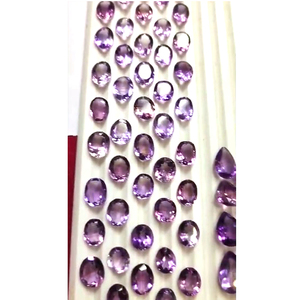 Lot de 121 pierres précieuses naturelles d'améthyste bleue, de 10 mm à 16 mm, ovales et rectangulaires, facettées, 490 carats, qualité supérieure, coupées, Iroc Sales, 118 $ US - Product Image 3