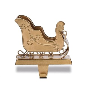 Metálico de diseño moderno en color rojo Trineo de Papá Noel Ocasión de Navidad Vehículo decorativo Adorno de pie para interiores y exteriores - Product Image 3