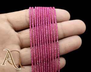 Pink crystal faceted round ball Rondelle Loose <b>Beads</b> China Jewelry Making Quartz Synthetic 2mm 4mm 6mm lab - Product Image 1