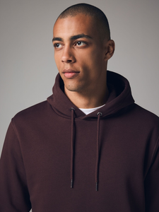 Unisex OEM Plain Oversized Pullover Hoodie con manga larga Cómodas sudaderas con capucha en color marrón para hombres - Product Image 3