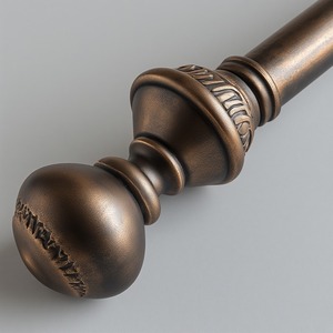 Tringle à rideau simple Timber Line avec surface effet métal aluminium, durable et coulissant facilement pour une utilisation moderne à la maison - Product Image 3