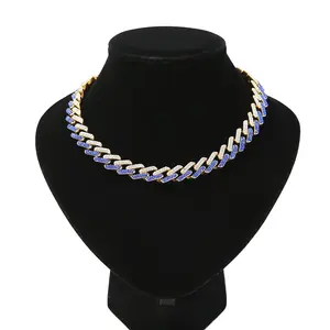 Cadena Cubana de 13mm al por Mayor, Joyería de Oro para Raperos, Collar de Cadena de Eslabones de Aleación de Zinc, Estilo Hip Hop, Joyería para Fiestas, 18 Pulgadas de Largo - Product Image 2