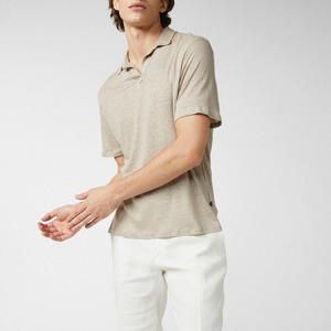 Vente chaude hommes 100% coton pour polo personnalisé coupe ajustée séchage rapide respirant tissu éponge élégant design uni à vendre - Product Image 1