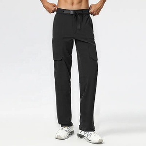 กางเกงวิ่งออกกำลังกายแบบแห้งเร็ว สายรัดปรับได้ ทันสมัย มีสไตล์ เหมาะสำหรับการฝึกซ้อมในยิม ผลิตจากโพลีเอสเตอร์ยืดหยุ่น  ขั้นต่ำในการสั่งซื้อน้อย - Product Image 1