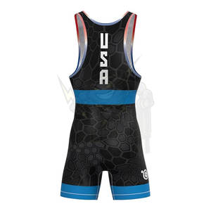 Maillot de lutte professionnel pour hommes Léger Respirant Stretch Fit Sportswear Compétition d'entraînement Tournois Jeunes Adultes - Product Image 6