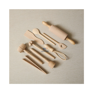 Vente en gros Jouet en bois 9 pièces Ensemble de cuisine en bois pour enfants Ensemble de cuisine pour enfants Fabriqué au Vietnam - Product Image 1