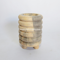 Porte-cuillères multifonctionnel personnalisable en bois de tamarin ancien, fait main, écologique, durable et décoratif