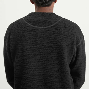 Luxury Casual Wear <b>Men's</b> Summer <b>Lined</b> Anti-Wrinkle Woolen Custom Crew Neck <b>Long</b> Sleeve Waffle <b>T</b>-<b>Shirt</b> with Chest Pocket - Product Image 5