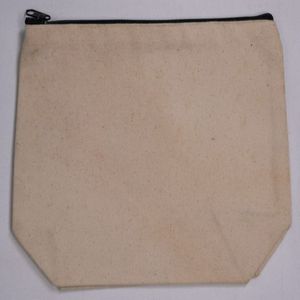 Vente à chaud de sac à fermeture éclair en toile écologique de luxe 100% coton Logo personnalisé pochette à crayons cosmétique de voyage sacs cadeaux recyclés chauds - Product Image 4