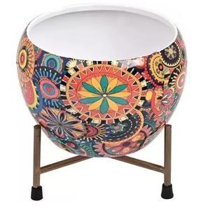 Macetas de metal de acero inoxidable con estampado antiguo hechas a mano para decoración de bodas y sala de estar multicolor - Product Image 1