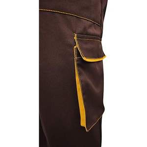 Combinaisons de travail unisexes confortables en coton brun/jaune CBF Balducci Group avec design multi-poches - Product Image 6