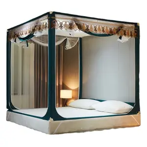 Высокое качество двуспальная кровать прямоугольная палатка Складная полиэфирная Москитная сетка для ребенка/взрослых