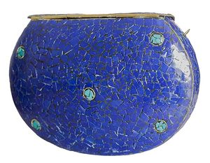 Bolso de mano de mosaico de metal, monedero, bolso de fiesta para mujer, caja de boda, bolso de mano de plata artesanal - Product Image 3