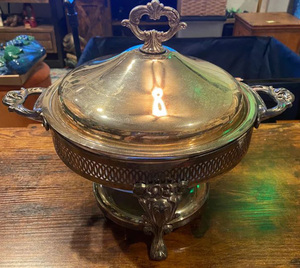 จานเสิร์ฟอาหารทองเหลืองพร้อมฝาปิดสำหรับบ้านร้านอาหารและเครื่องครัวที่เสิร์ฟอาหารจานตกแต่งสีทอง - Product Image 6