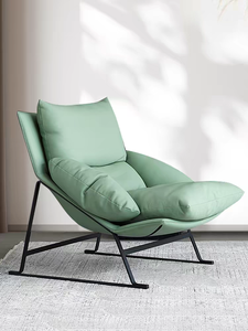 Sillón Reclinable Moderno de Cuero PU con Patas de Metal, Respaldo Sólido, Operación Manual, para Muebles de Sala de Estar - Product Image 3