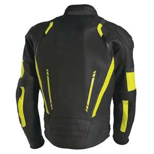 Veste en cuir de motard de course pour hommes Veste en cuir de moto personnalisée - Product Image 2