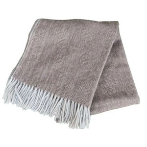 Mantas de lana de tartán de espiga de diamante marrón de diseño personalizado al mejor precio - Product Image 3