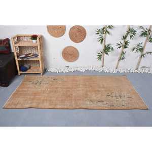 พรมตุรกีขนาด 3.6x7.3 ฟุต พรมวินเทจ พรมสีเบจน้ำตาลสไตล์ตะวันตกเฉียงใต้ - Product Image 2