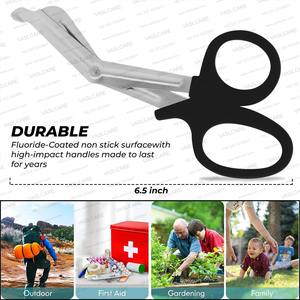 Vaslcare Tijeras de Vendaje Manual, Cuchilla de Acero Inoxidable con Punta Roma de Seguridad, Base de Instrumentos Quirúrgicos - Product Image 3