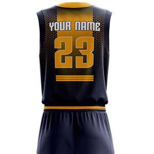 Kit de baloncesto personalizado deportivo para hombre con sublimación de alta calidad, logotipo personalizado en uniforme de baloncesto de talla grande - Product Image 4