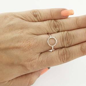 Minimal 925 joyería de plata esterlina anillo minimalista 925 plata esterlina minimalista lindo 925 anillos de plata para niñas - Product Image 4