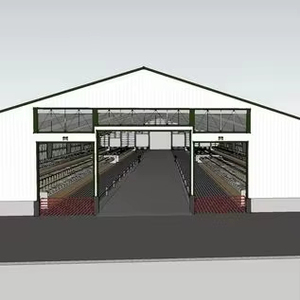 Structure de portique à grande portée en acier pour étable à bétail moderne avec ventilateurs/rideaux - Product Image 2
