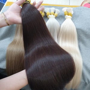 Bulk Human Virgin Hair Extension | Factory Price Cuticle Aligned Vietnamese Raw Hair Natural Wave Straight Color - Product Image 3