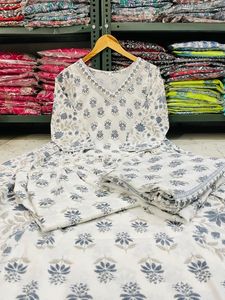 Ensemble Salwar Kameez en coton afghan pour femmes de style ethnique indien avec effet imprimé, ensemble Kurti pantalon pour mariage, fête festive, vente en gros - Product Image 2