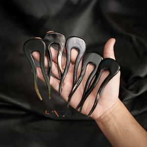 High Quality Handmade Customizable Unisex Buffalo Horn Eco-Friendly <b>Hair</b> Styling <b>Tool</b> Wholesale Fashion <b>Accessories</b> - Product Image 2