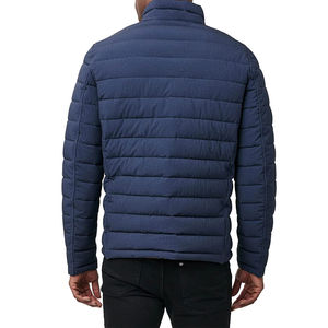 Veste matelassée pour homme à la vente chaude, 100% coton, rembourrage en polyester, col montant, fermeture éclair, impression de logo personnalisée - Product Image 3