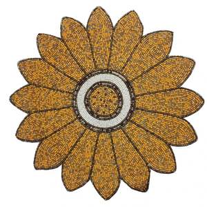 Camino de mesa redondo con cuentas Seda Blanca Floral Decoración de la boda Flor artificial Evento popular Decorado - Product Image 2