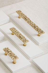 Poignée d'armoire en vrac à la main en laiton doré fleur branche Design vente en gros commode Lot Vintage tiroir armoire porte tirer - Product Image 5