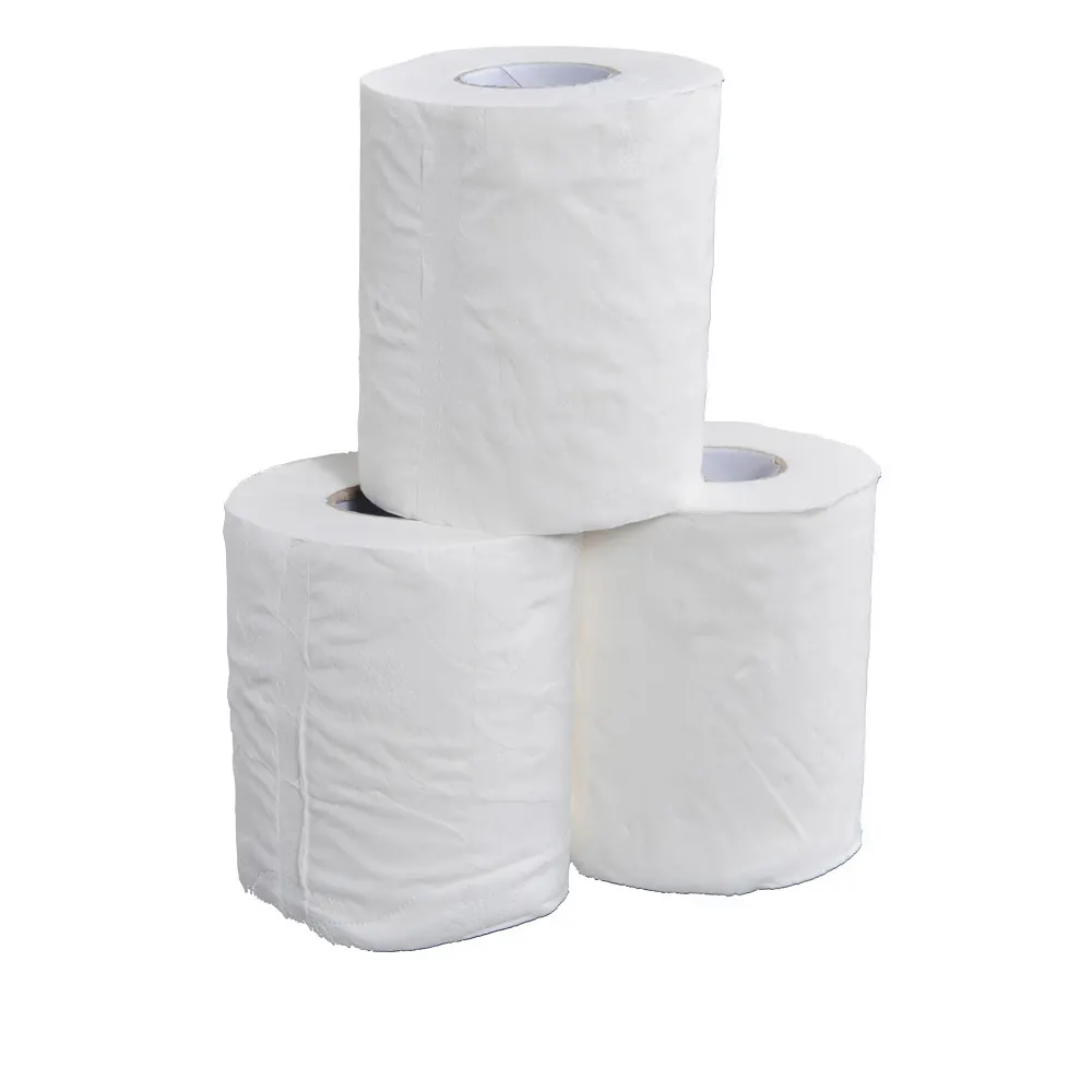 Compre adornos de papel tisú blanco a granel-1 rollo de papel higiénico blanco rollo de papel higiénico