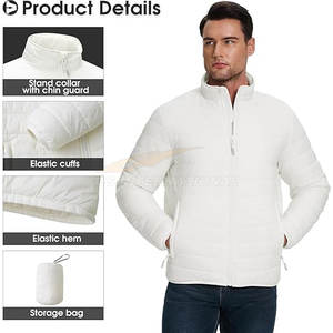 Factory Direct <b>Men's</b> Quilted Puffy <b>Jacket</b> Insulated Packable Coat Fall Winter Spring Cuffs Hem Multiple Pockets - Product Image 4