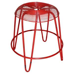 Taburete de Metal de Hierro Ecológico Hecho a Mano con Acabado Gris, Herramientas Multifuncionales Vintage para Decoración del Hogar, Sala de Estar, Otomanas y Taburetes - Product Image 4