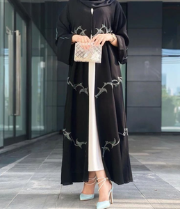 Vente à Chaud Abaya Brodée Vêtements Islamiques Arabes pour Femmes Abaya Brodée Dubaï Designs Hiver Nouvelles Collections - Product Image 5