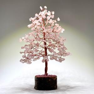 ต้นไม้แห่งความมั่งคั่งจากหินโรสควอตซ์ธรรมชาติ ราคาประหยัด ประดับด้วยลวดทองแดง สร้างพลังบวก ดึงดูดความรัก และเป็นชุดของขวัญ - Product Image 3