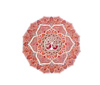 Mandala Om de múltiples capas de madera 3D, recorte decorativo de tono de doble color, decoración montada en la pared del hogar, decoración colgante, 7 Chakras