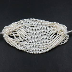 Meilleures ventes Perles d'eau douce naturelles minuscules Perles rondes lisses de haute qualité Perles blanches de haute qualité 3-3,5 mm Perles 5 pouces - Product Image 6