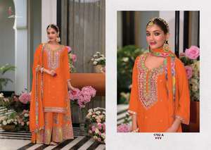 Indian Designer Heavy Salwar Plazo <b>Suit</b> With Dupatta, Pakistani Fancy Salwar <b>Suit</b>, <b>Wedding</b> Party Wear Dress. - Product Image 5